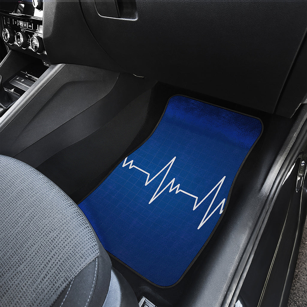 Heartbeat Cardiogram Print Front Car Floor Mats