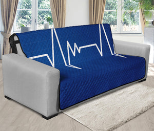 Heartbeat Cardiogram Print Futon Protector