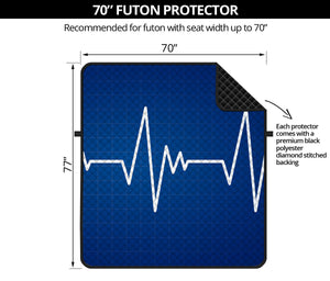 Heartbeat Cardiogram Print Futon Protector