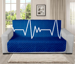 Heartbeat Cardiogram Print Futon Protector