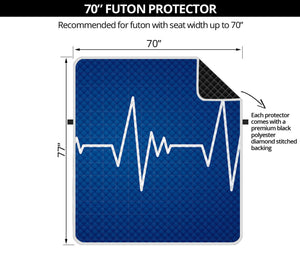 Heartbeat Cardiogram Print Futon Protector