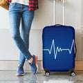 Heartbeat Cardiogram Print Luggage Cover