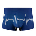 Heartbeat Cardiogram Print Men's Boxer Briefs