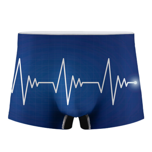 Heartbeat Cardiogram Print Men's Boxer Briefs