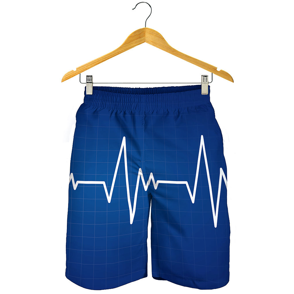 Heartbeat Cardiogram Print Men's Shorts