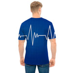 Heartbeat Cardiogram Print Men's T-Shirt