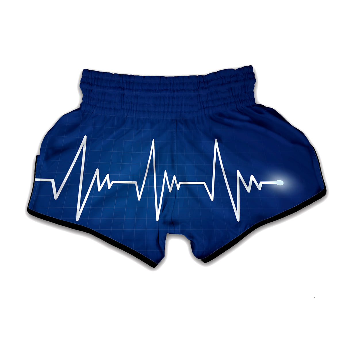 Heartbeat Cardiogram Print Muay Thai Boxing Shorts