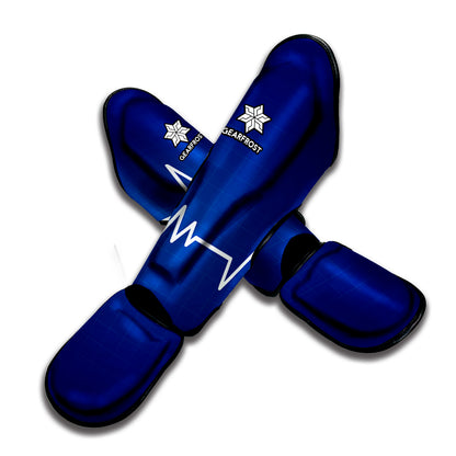 Heartbeat Cardiogram Print Muay Thai Shin Guard