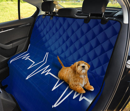 Heartbeat Cardiogram Print Pet Car Back Seat Cover