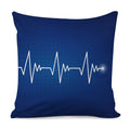 Heartbeat Cardiogram Print Pillow Cover
