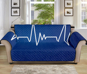 Heartbeat Cardiogram Print Sofa Protector