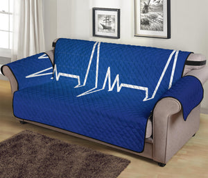 Heartbeat Cardiogram Print Sofa Protector