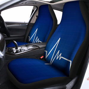 Heartbeat Cardiogram Print Universal Fit Car Seat Covers