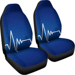 Heartbeat Cardiogram Print Universal Fit Car Seat Covers