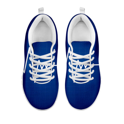 Heartbeat Cardiogram Print White Sneakers