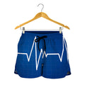 Heartbeat Cardiogram Print Women's Shorts