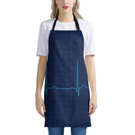 Heartbeat Electrocardiogram Print Apron
