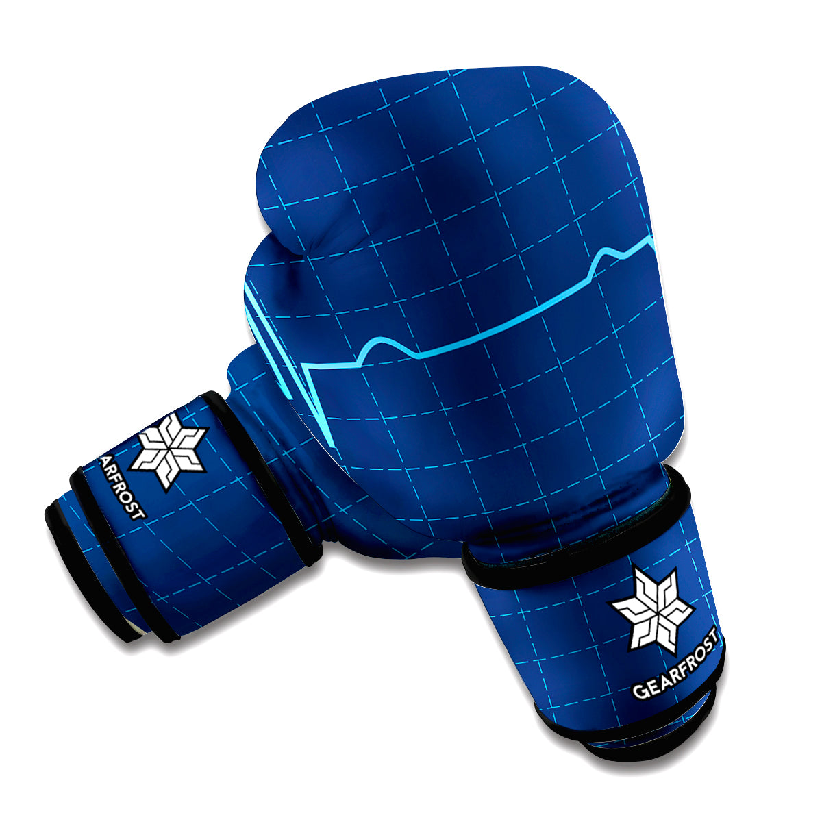 Heartbeat Electrocardiogram Print Boxing Gloves