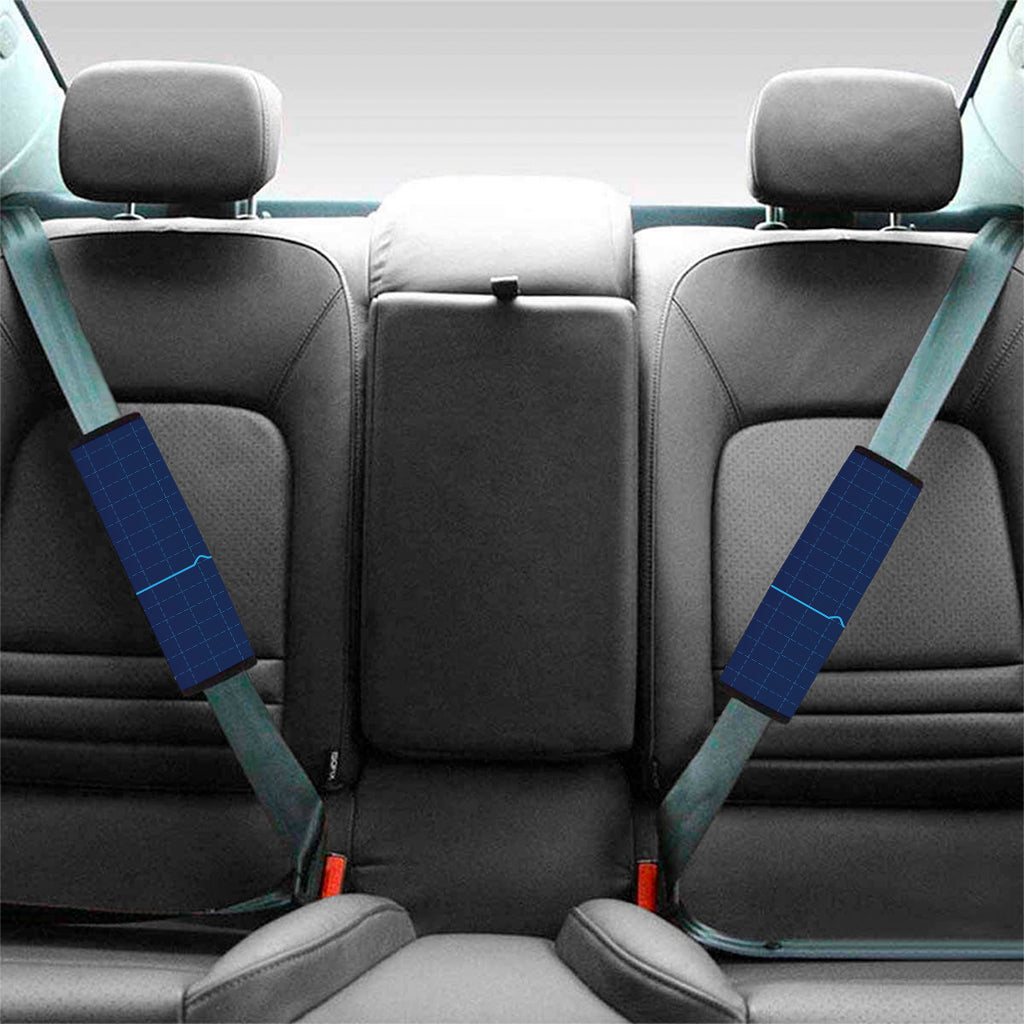 Heartbeat Electrocardiogram Print Car Seat Belt Covers