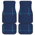 Heartbeat Electrocardiogram Print Front and Back Car Floor Mats