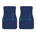 Heartbeat Electrocardiogram Print Front Car Floor Mats