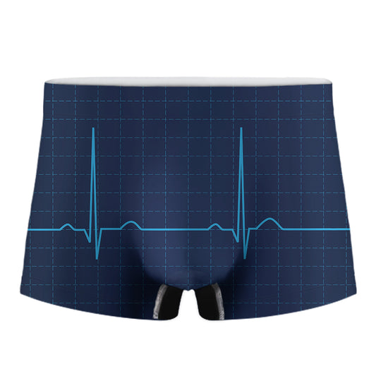 Heartbeat Electrocardiogram Print Men's Boxer Briefs