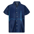Heartbeat Electrocardiogram Print Men's Short Sleeve Shirt