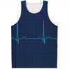 Heartbeat Electrocardiogram Print Men's Tank Top