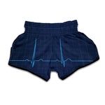 Heartbeat Electrocardiogram Print Muay Thai Boxing Shorts