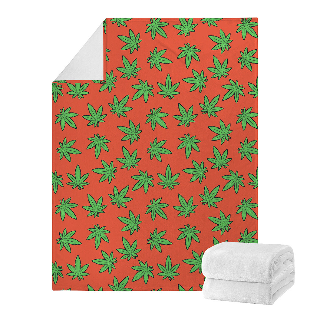 Hemp Leaf Pattern Print Blanket