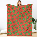 Hemp Leaf Pattern Print Blanket