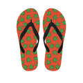 Hemp Leaf Pattern Print Flip Flops