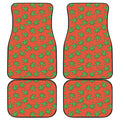 Hemp Leaf Pattern Print Front and Back Car Floor Mats