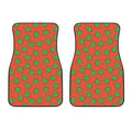 Hemp Leaf Pattern Print Front Car Floor Mats