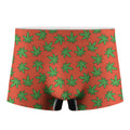 Hemp Leaf Pattern Print Men's Boxer Briefs