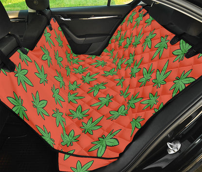 Hemp Leaf Pattern Print Pet Car Back Seat Cover