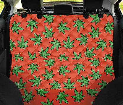 Hemp Leaf Pattern Print Pet Car Back Seat Cover