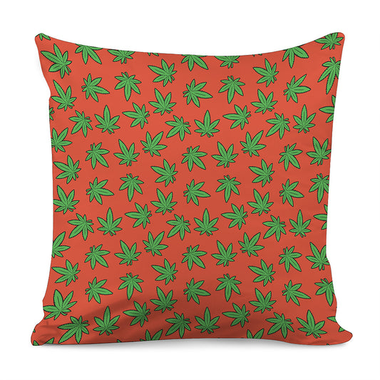 Hemp Leaf Pattern Print Pillow Cover
