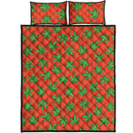 Hemp Leaf Pattern Print Quilt Bed Set