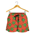 Hemp Leaf Pattern Print Women's Shorts