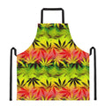 Hemp Leaf Reggae Pattern Print Apron
