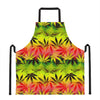 Hemp Leaf Reggae Pattern Print Apron