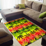 Hemp Leaf Reggae Pattern Print Area Rug GearFrost