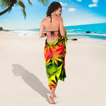 Hemp Leaf Reggae Pattern Print Beach Sarong Wrap