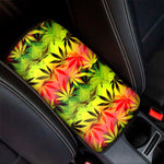 Hemp Leaf Reggae Pattern Print Car Center Console Cover