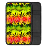 Hemp Leaf Reggae Pattern Print Car Center Console Cover