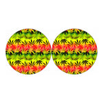 Hemp Leaf Reggae Pattern Print Car Coasters