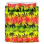 Hemp Leaf Reggae Pattern Print Duvet Cover Bedding Set
