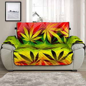 Hemp Leaf Reggae Pattern Print Half Sofa Protector