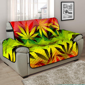 Hemp Leaf Reggae Pattern Print Half Sofa Protector